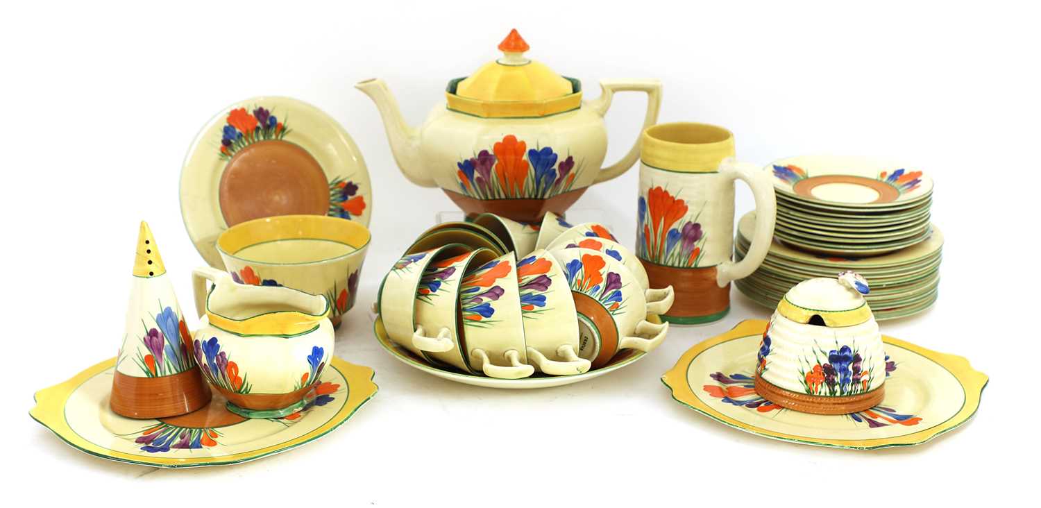 Lot 55 - A Collection of Clarice Cliff 'Crocus Pattern' china