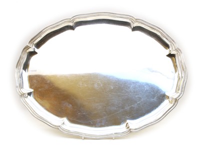 Lot 47 - A Continental oval silver tray