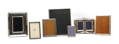 Lot 48 - Six rectangular silver photo frames