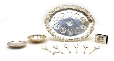 Lot 49 - Swiss silver coin dish