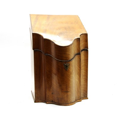 Lot 107A - A George III mahogany knife box
