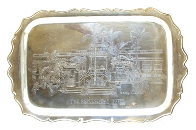 Lot 37 - A Sterling silver tray, The Repulse Bay Hotel