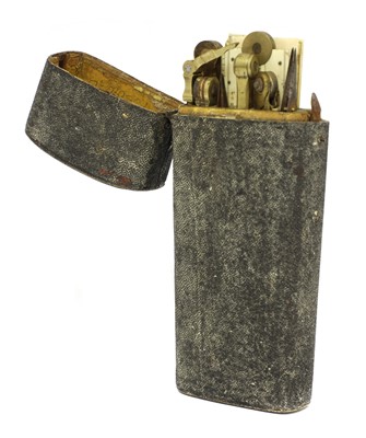 Lot 304 - A shagreen cased draughtsman's instrument set