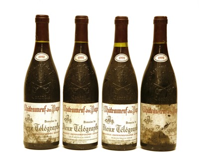 Lot 185 - Châteauneuf-du-Pape, Domaine du Vieux Telegraphe, 1992, four bottles