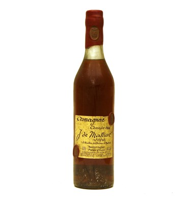 Lot 369 - J de Malliac, Armagnac, année 1944, no. 13/212, bottled 1986, 40% vol, 0.7L, one bottle