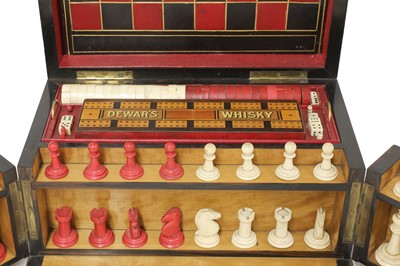 Lot 317 - A Victorian coromandel cased games compendium