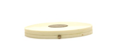 Lot 105C - An 18th century oval ivory snuff box