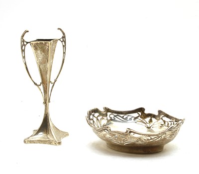Lot 39 - A silver Art Nouveau style specimen vase