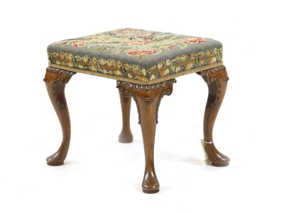 Lot 427 - A George II style mahogany footstool