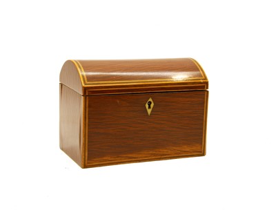 Lot 436A - A Regency partridge wood tea caddy