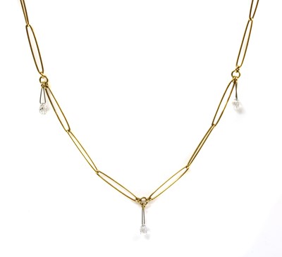 Lot 309 - An 18ct gold diamond set necklace, by Cox and Power