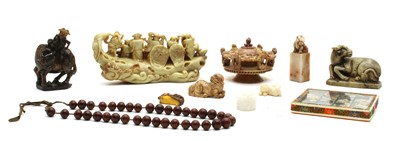 Lot 197 - A collection of soapstone items