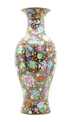 Lot 204 - A modern Chinese famille rose millefleur vase