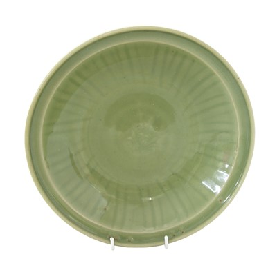 Lot 95 - A Chinese Longquan celadon plate