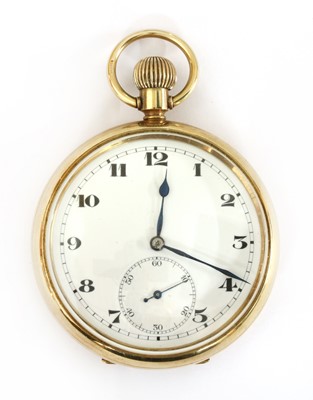 Lot 451 - A 9ct gold Rotherham & Sons top wind open-faced pocket watch