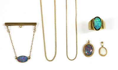 Lot 336 - A collection of opal set jewellery