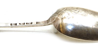 Lot 189 - A George III silver laceback table spoon