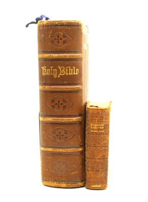 Lot 248 - A 19th century leather bound bible