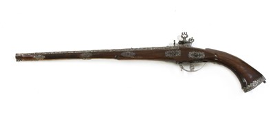 Lot 760 - A Brescian Miquelet lock long-barrelled pistol