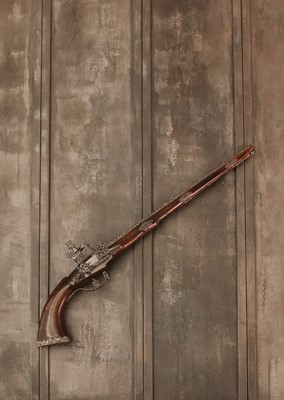 Lot 760 - A Brescian Miquelet lock long-barrelled pistol