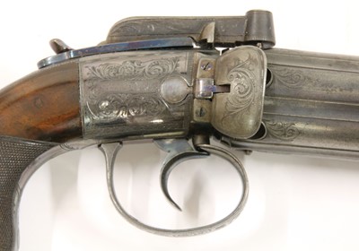 Lot 771 - A 6-shot percussion pepperbox revolver by M & J Pattison