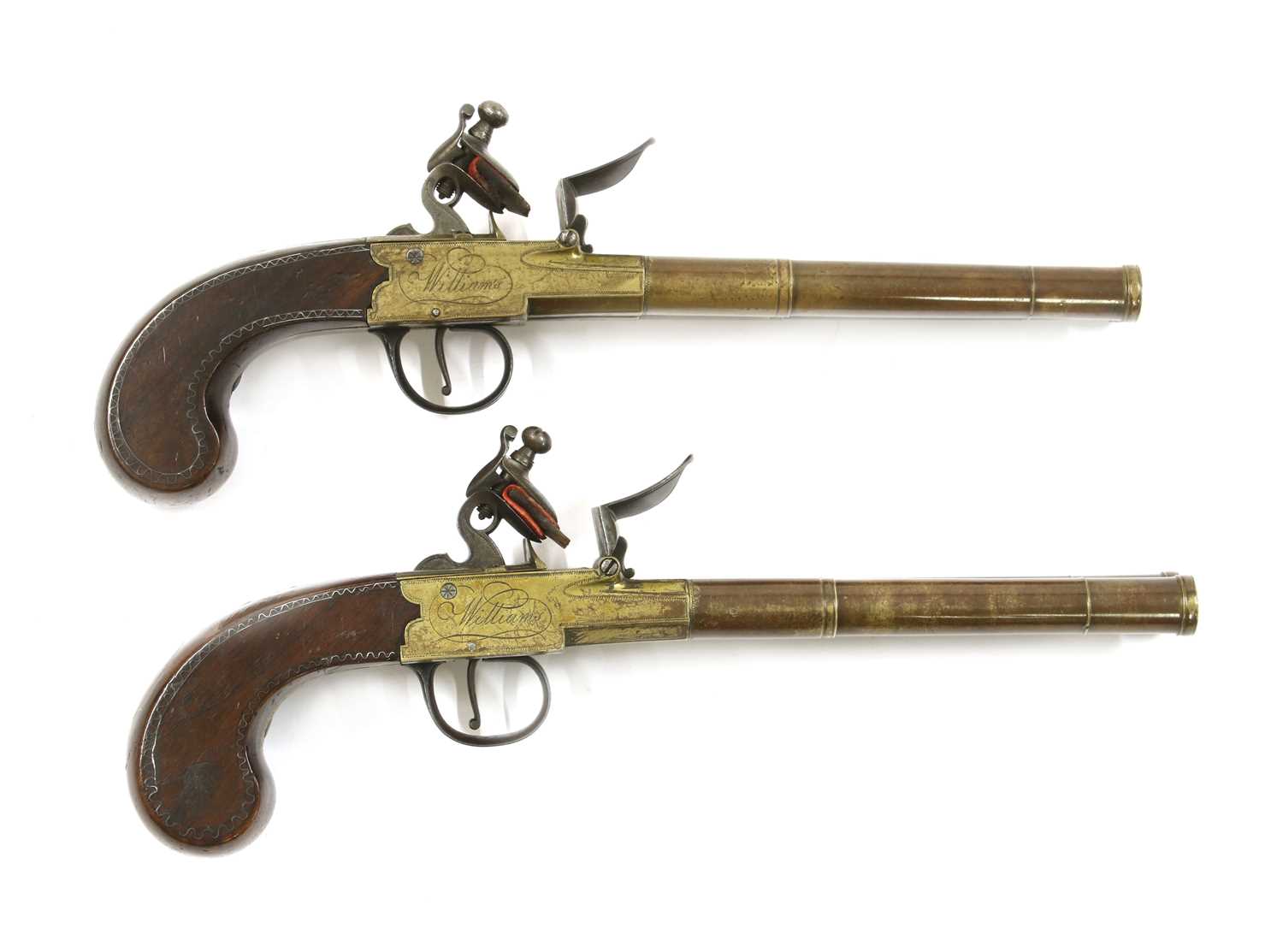 Double Barrel Flintlock Pistol