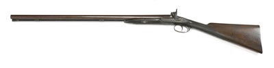 Lot 230 - A 16 bore double-barrelled muzzle-loading percussion shotgun