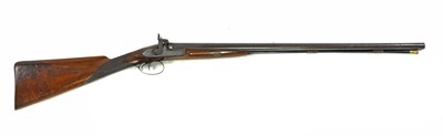 Lot 787 - A 16 bore muzzle loading double-barrelled percussion shotgun