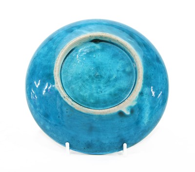 Lot 141 - A Chinese turquoise-glazed brush washer