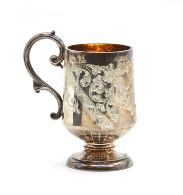 Lot 57 - An Edwardian cased silver Christening mug