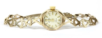 Lot 438 - A ladies' 9ct gold Rotary mechanical bracelet watch