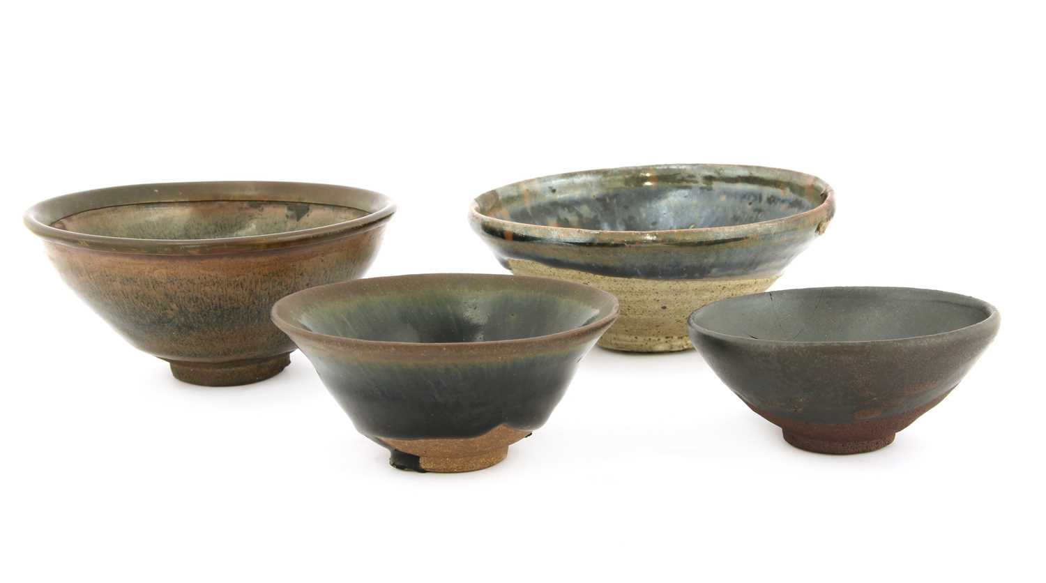 Lot 85 - A collection of three Chinese Jian ware tea bowls