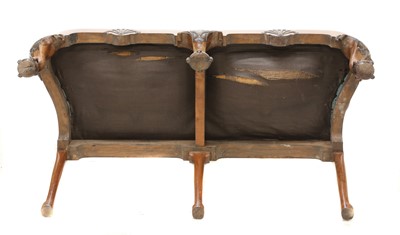 Lot 318 - A George II-style walnut two-seater settee