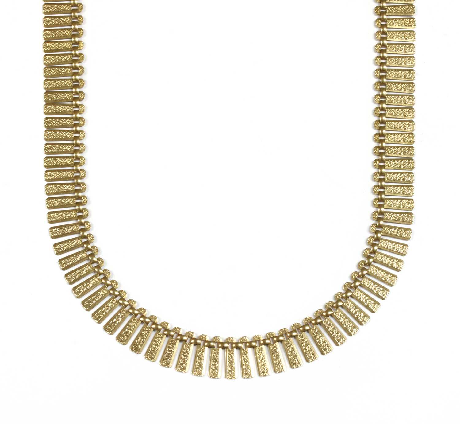 Lot 152 - A 9ct gold fringe necklace