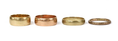 Lot 162 - Four 9ct gold wedding rings