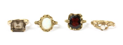 Lot 354 - Four 9ct gold rings