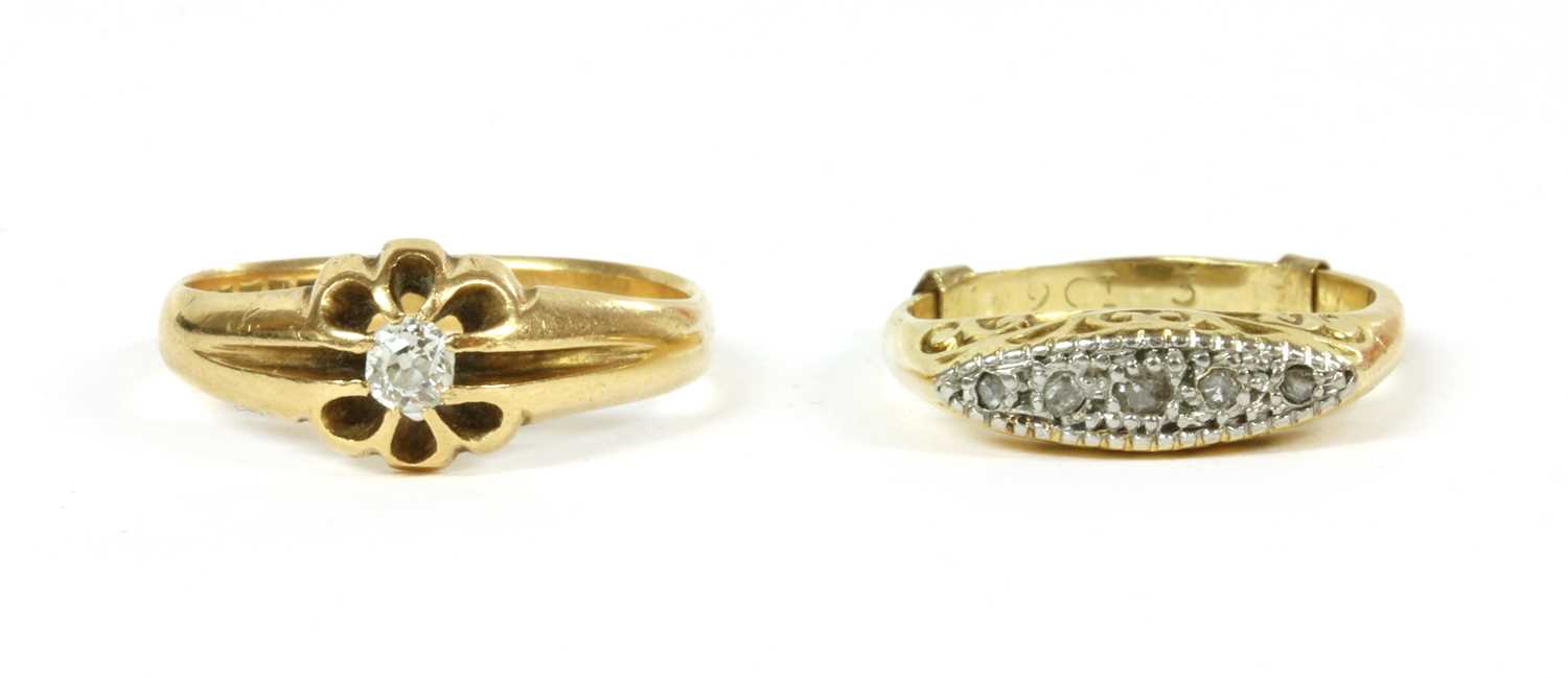 Lot 3 - An 18ct gold single stone diamond ring