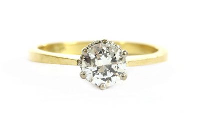 Lot 165 - An 18ct gold single stone diamond ring