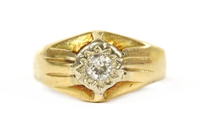 Lot 166 - A gold single stone diamond ring
