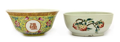 Lot 381 - Two Chinese famille rose bowls