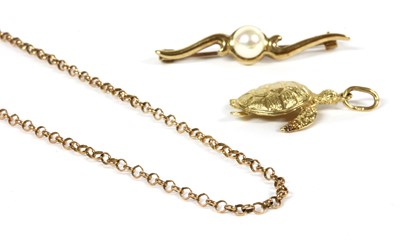 Lot 159 - A 9ct gold belcher link chain