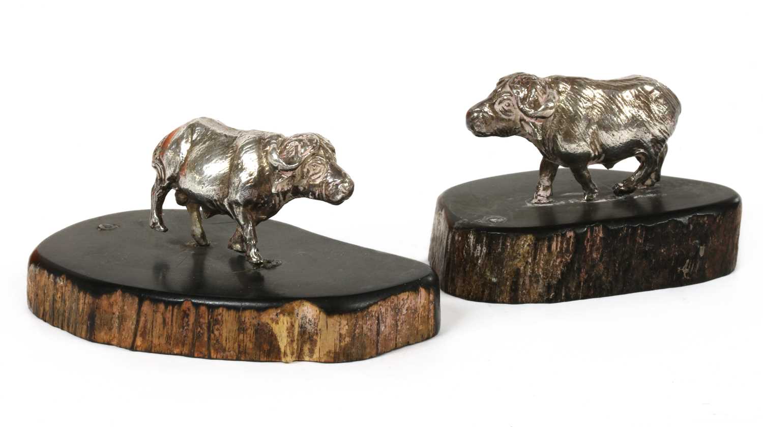 Lot 52 - A contemporary silver sculpture of a buffalo, by Patrick Mavros