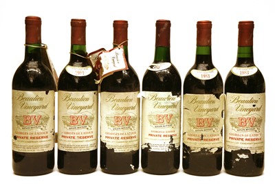 Lot 257 - Cabernet Sauvignon, Private Reserve, Beaulieu Vineyard, George de Latour, Napa Valley, 1970 and 1983