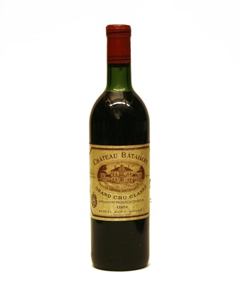 Lot 176 - Château Batailley, 5eme Cru Classe, Pauillac, 1961, one bottle