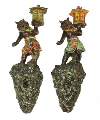 Lot 460 - A pair of Japanese stoneware figures
