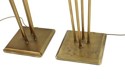 Lot 130 - A pair of Art Deco-style brass uplighters