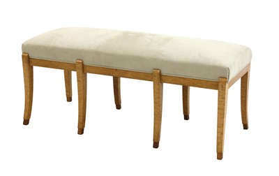 Lot 128 - An Art Deco-style maple duet stool