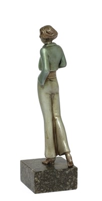 Lot 207 - An Art Deco cold-painted bronze figure of a lady