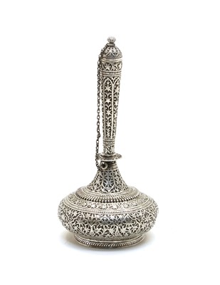 Lot 184 - An Indian silver Surahi water flask