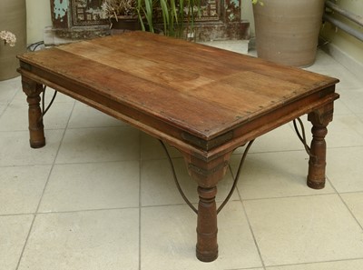 Lot 3 - An Indian hardwood low table